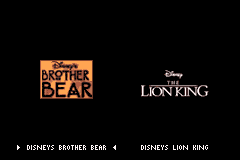 Screenshot from 2 Games in 1 - Brother Bear + The Lion King (Europe) (En,Fr,De,Es,It,Nl,Sv,Da)