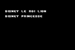 Screenshot from 2 Games in 1 - Disney Princesse + Le Roi Lion (France) (Fr+En,Fr,De,Es,It,Nl,Sv,Da)