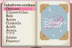 Screenshot from 2 Games in 1 - Disneys Prinzessinnen + Baerenbrueder (Germany) (De+En,Fr,De,Es,It,Nl,Sv,Da)