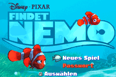 Screenshot from 2 Games in 1 - Findet Nemo + Findet Nemo - Das Abenteuer Geht Weiter (Germany) (De+Fr,De,Nl)