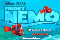 Screenshot from 2 Games in 1 - Findet Nemo + Findet Nemo - Das Abenteuer Geht Weiter (Germany) (De+Fr,De,Nl)
