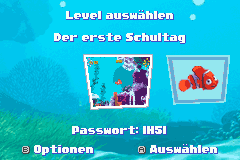 Screenshot from 2 Games in 1 - Findet Nemo + Findet Nemo - Das Abenteuer Geht Weiter (Germany) (De+Fr,De,Nl)