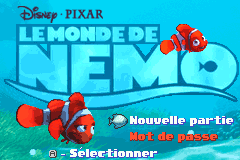 Screenshot from 2 Games in 1 - Finding Nemo + Finding Nemo - The Continuing Adventures (Europe) (Fr,Nl+Fr,De,Nl)