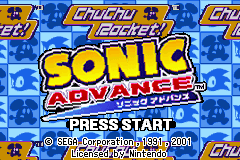 Screenshot from 2 Games in 1 - Sonic Advance + ChuChu Rocket! (Europe) (En,Ja,Fr,De,Es)