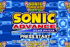 Screenshot from 2 Games in 1 - Sonic Advance + Sonic Pinball Party (Europe) (En,Ja,Fr,De,Es+En,Ja,Fr,De,Es,It)