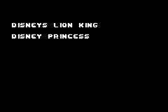 Screenshot from 2 Games in 1 - The Lion King + Disney Princess (Europe) (En,Fr,De,Es,It,Nl,Sv,Da+En)