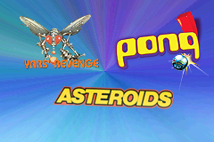 Screenshot from 3 Games in One! - Yars' Revenge + Asteroids + Pong (Europe) (En,Fr,De,Es,It)