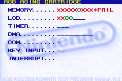 Screenshot from AGS Aging Cartridge (World) (v10.0) (Test Program)