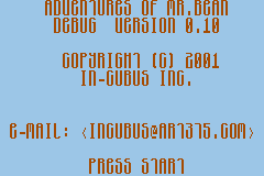 Screenshot from Adventures of Mr. Bean (Europe) (Demo)