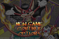 Screenshot from Aero the Acro-Bat - Rascal Rival Revenge (USA) (Beta 2) (2002-03-27)