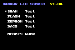 Screenshot from Backup LIB Sample (Unknown) (v1.04) (Program)