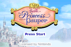 Screenshot from Barbie - The Princess and the Pauper (Europe) (En,Fr,De,Es,It,Nl)