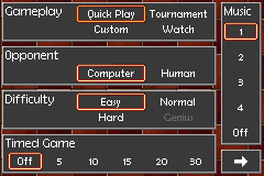 Screenshot from Board Game Classics - Backgammon & Chess & Draughts (Europe) (En,Fr,De,Es,It)