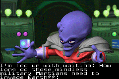 Screenshot from Butt-Ugly Martians - B.K.M. Battles (Europe) (En,Fr,De,Es,It)