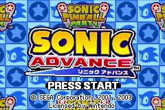 Screenshot from Combo Pack - Sonic Advance + Sonic Pinball Party (USA) (En,Ja,Fr,De,Es+En,Ja,Fr,De,Es,It)