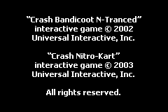 Screenshot from Crash Superpack - Crash Bandicoot 2 - N-Tranced + Crash Nitro Kart (USA)