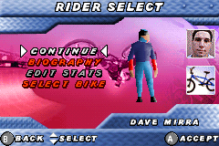 Screenshot from Dave Mirra Freestyle BMX 2 (USA)