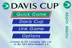 Screenshot from Davis Cup (Europe) (En,Fr,De,Es,It)