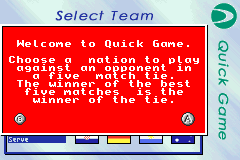 Screenshot from Davis Cup (Europe) (En,Fr,De,Es,It)