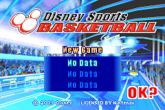 Screenshot from Disney Sports - Basketball (Europe) (En,Fr,De,Es,It)