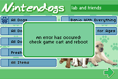 Screenshot from Dog Trainer (Europe) (DS Cheat Cartridge) (Unl)