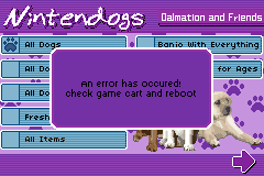 Screenshot from Dog Trainer 2 (Europe) (DS Cheat Cartridge) (Unl)