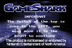 Screenshot from GameShark GBA (USA) (Unl)