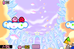 Screenshot from Hoshi no Kirby - Kagami no Daimeikyuu (Japan) (Demo) (Kiosk, GameCube)