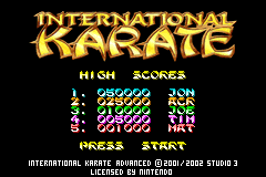 Screenshot from International Karate Advanced (Europe)