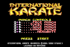 Screenshot from International Karate Advanced (Europe)