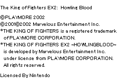 Screenshot from King of Fighters EX 2, The - Howling Blood (USA)