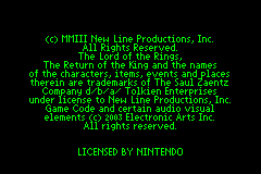 Screenshot from Lord of the Rings, The - Ou no Kikan (Japan)