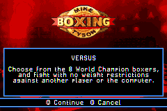 Screenshot from Mike Tyson Boxing (Europe) (En,Fr,De,Es,It)