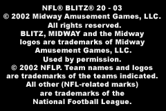 Screenshot from NFL Blitz 2003 (USA)