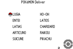 Screenshot from Pokemon - 10th Anniversary Distribution (Europe) (Kiosk)