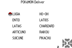Screenshot from Pokemon - 10th Anniversary Distribution (Europe) (Kiosk)