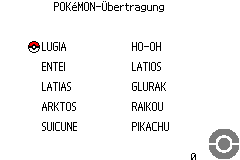 Screenshot from Pokemon - 10th Anniversary Distribution (Germany) (Kiosk)