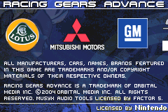 Screenshot from Racing Gears Advance (Europe) (En,Fr,De,Es,It)