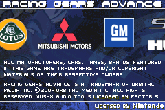 Screenshot from Racing Gears Advance (Europe) (En,Fr,De,Es,It)