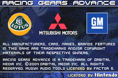 Screenshot from Racing Gears Advance (Europe) (En,Fr,De,Es,It)
