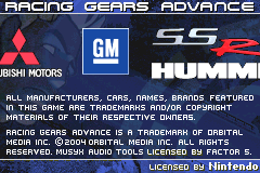 Screenshot from Racing Gears Advance (Europe) (En,Fr,De,Es,It)