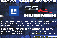 Screenshot from Racing Gears Advance (Europe) (En,Fr,De,Es,It)