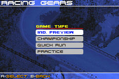 Screenshot from Racing Gears Advance (USA) (Beta)