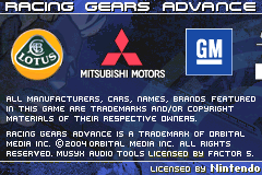 Screenshot from Racing Gears Advance (USA)