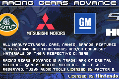 Screenshot from Racing Gears Advance (USA)