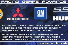 Screenshot from Racing Gears Advance (USA)