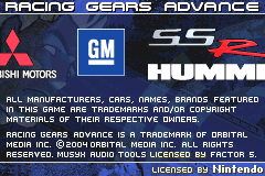 Screenshot from Racing Gears Advance (USA)