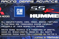Screenshot from Racing Gears Advance (USA)