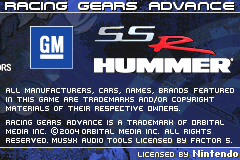 Screenshot from Racing Gears Advance (USA)