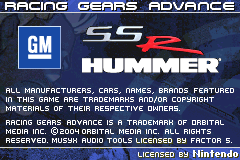 Screenshot from Racing Gears Advance (USA)